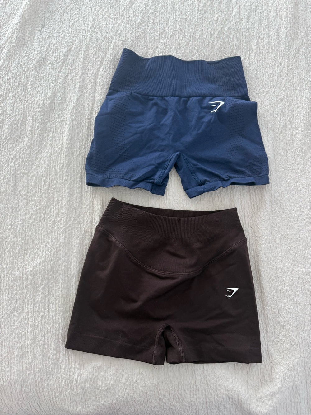 Gymshark Seamless High-Rise Bike Shorts Duo — Navy & Black